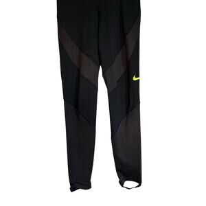 Nike Pro Hyperwarm Black Volt Training Tights Leggings XS